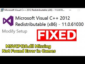 How To Fix MSVCP120.dll Missing Not Found Error in Games