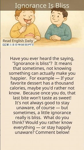 Learn English Idiom | Ignorance Is Bliss #learnenglish