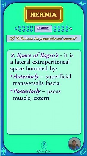 HERNIA: space of Retzius, Bogro’s, and myopectineal space of Fruchaud. #medical #medicalstudent