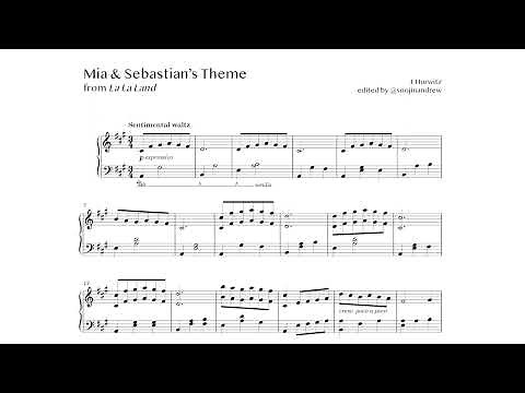 Mia & Sebastian's Theme (*accurate piano score)