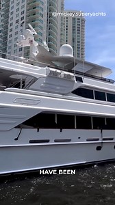 Check out the 42m MISS STEPHANIE Yacht cruising down The New River! | Yacht Bible