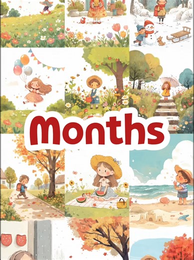 Các bé thích nhất là tháng nào trong năm ?📅🗓️#vocabulary #tuvungtienganh #tienganhmoingay #hoctuvungtienganh