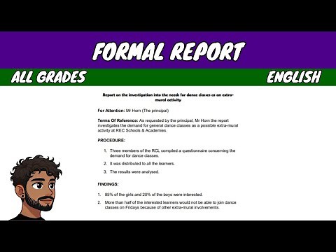 How to Write a Formal Report | English P3 Formats