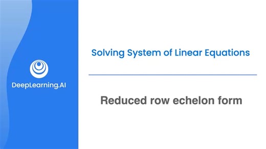 Reduced row echelon form