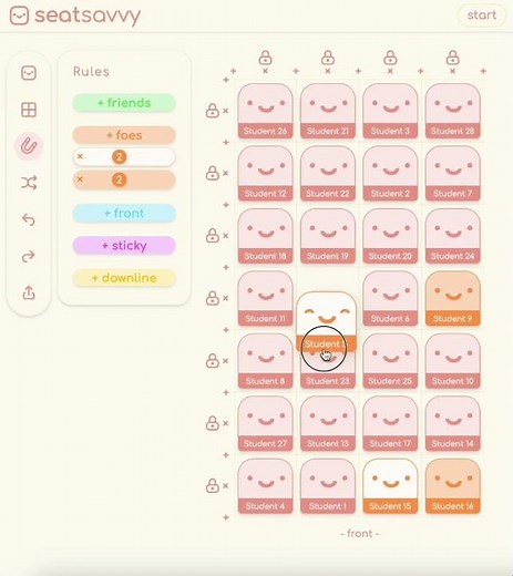 😏 for the naughty students.. #seatingchart #teachertools #classroommanagement #kawaii seatsavvy.com