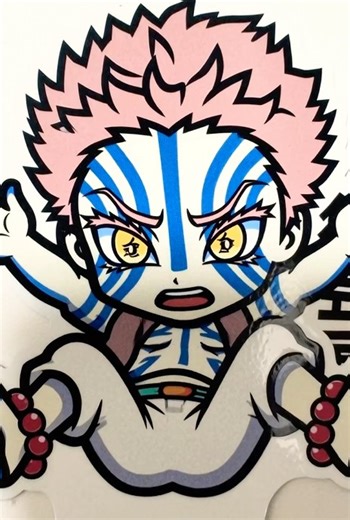 Akaza Sticker Animation! 猗窩座(あかざ)のステッカーが動く🔥 아카자 스티커가 살아났다!💥 #ai #anime #shorts #귀멸의칼날 #鬼滅の刃 #아카자