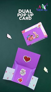 10K views · 25 reactions | Dual Pop Up Card | Surprising Card Trick | Easy Paper Craft | Pop Up Card Tutorial | @VENTUNOART #diy #cardmaking #papercraft #giftideas #reelsfacebook #reels #diycrafts | Art All The Way | Facebook