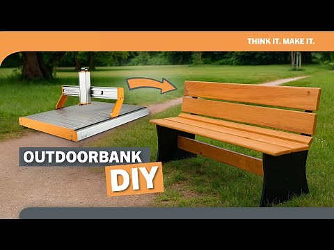 Stylish outdoor bench built by yourself | CNC milling with the STEPCRAFT M.1000