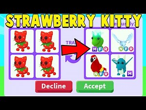 Trading 9 STRAWBERRY KITTY in Adopt Me!