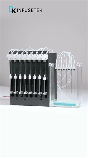 8 Channels. 1 Pump. Perfect Sync! #syringepump #chemistry