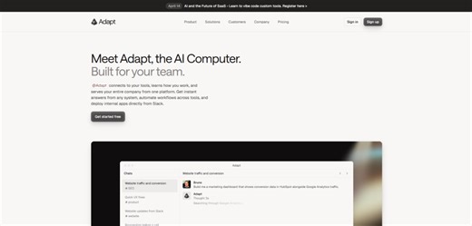 Adapt: Unified AI platform to automate workflows and query data across all business tools.