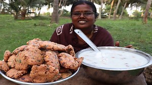 Cooking Crispy Dal Vadai Recipe in Village Food Money Food | Food Money Food
