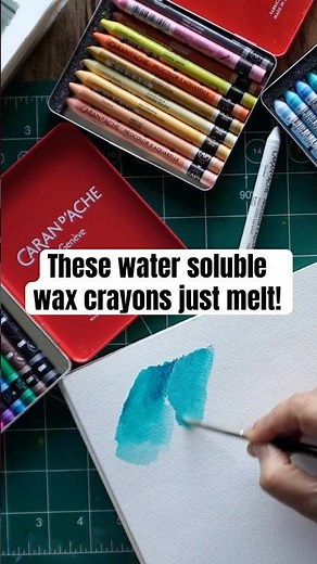 Amazing art medium! Neocolor II watersoluble wax crayons #carandache #neocolor2 #aquarelle #arthaul