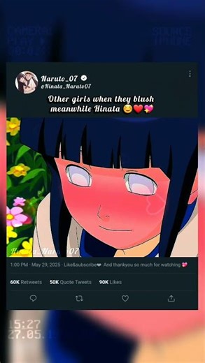 Other girls blush meanwhile Hinata's #boruto #hinata_naruto07 #anime #animeshort#shortanime#trending