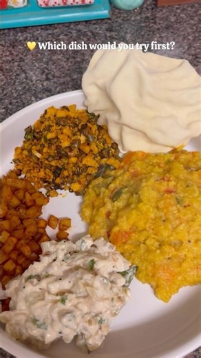 My Lunch Plate - Daal kichadi,beans usili,potato fry, chow chow raitha #food #recipe #lunch #cooking