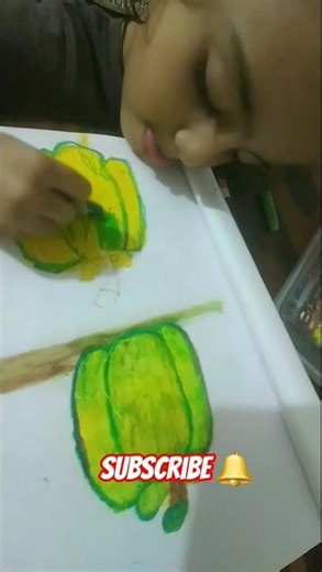 How To Draw Capsicum/Easy Step #shorts #art