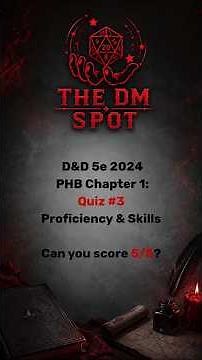 Proficiency & Skills | D&D 5e 2024 PHB Quiz #3