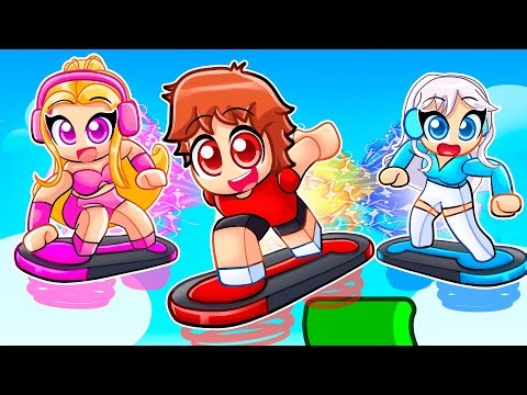 Roblox Obby but you're on a Hoverboard With MY CRAZY FAN GIRLS...