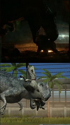 ALLOSAURUS FEEDING - BATTLE AT BIG ROCKS VS JURASSIC WORLD THE GAME