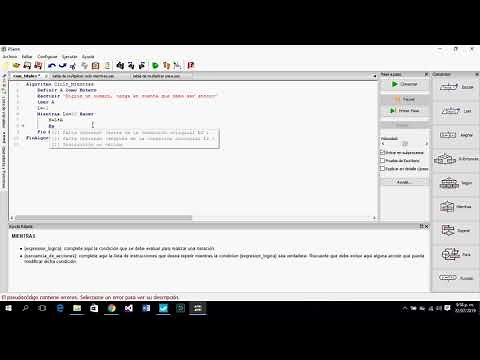 tabla de multiplicar con ciclo mientras pseint