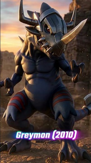 BlackAgumon to ZekeGreymon DigiXros Evolution #Digimon #DigimonAI #Digivolution