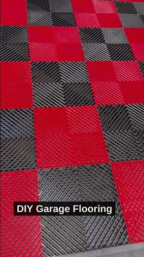 Easy DIY Checkerboard Pattern Garage Flooring