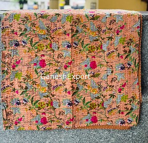 Beautiful, Unique Indian Kantha Quilts - Etsy