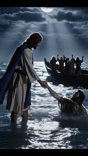 Jesus Walks on Water & Peter Steps #shorts #short #god #jesus #jesuschrist #verseoftheday#salvation