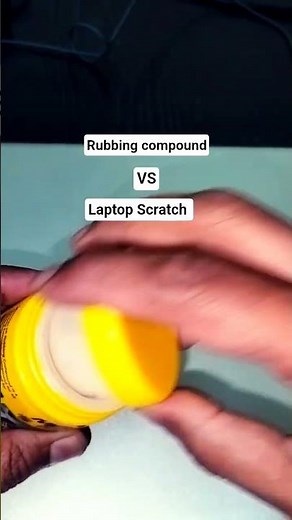 how to remove scratch from laptop with rubbing compound #scratc #painting #diy #hacks