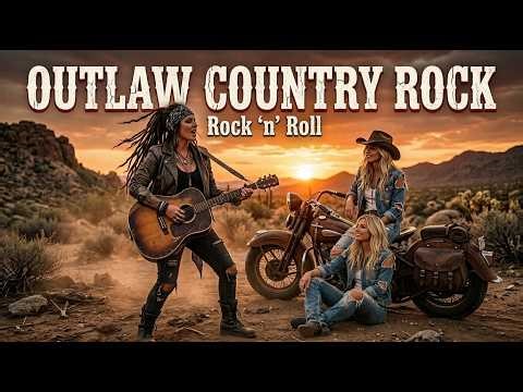 Outlaw Country Rock 🔥 Rusty Roads & Golden Skies 🎸 Western Soul Sound