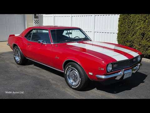 Beautifully Restored 1968 Chevrolet Camaro Z28 For Sale~302~4 Speed~12 Bolt~Original Drivetrain 🔥