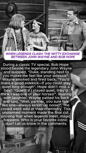 WHEN LEGENDS CLASH: THE WITTY EXCHANGE BETWEEN JOHN WAYNE AND BOB HOPE