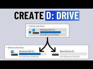 How to Create Drive Partition on Windows 11 (Create D: Drive From C: Drive)