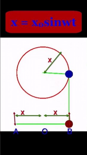 Simple harmonic motion vs circular motion animation #shm #circular motion #physics #shorttypes