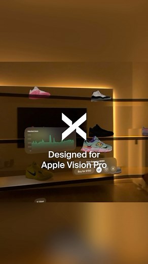 StockX on Instagram: "New to @Apple Vision Pro: an immersive way to shop on the StockX marketplace. Browse the catalog with simple hand gestures, examine new releases in stunning detail, and interact with visual sales data in your space. Download the app for Apple Vision Pro and experience our marketplace in a whole new way. Link in bio to learn more."
