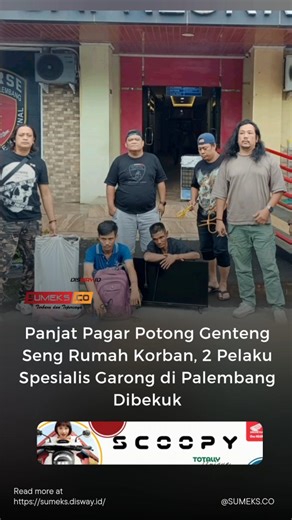 SUMEKS.CO on Instagram: "Dua orang pria spesialis Gasak Rumah Kosong (Garong) dibekuk Unit Pidum Satreskrim Polrestabes Palembang, Kamis 15 Januari 2026. Kedua pelaku yakni, Joni Iskandar (42), warga Jalan Pangeran Ratu Kelurahan 15 Ulu Kecamatan SU I dan Ilham alias Iam (25) warga Jalan Beti Perumahan Top Amin Mulya Kecamatan Jakabaring, Palembang, ditangkap saat berada di rumahnya tanpa perlawanan, Rabu 14 Januari 2026 malam kemarin. Dimana diketahui, aksi pencurian yang dilakukan pada Kamis 4