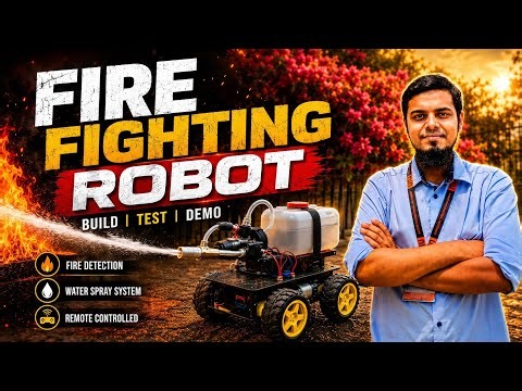 Fire Fighting Robot Project | Arduino Based Smart Fire Detection & Extinguishing System. Robotics.