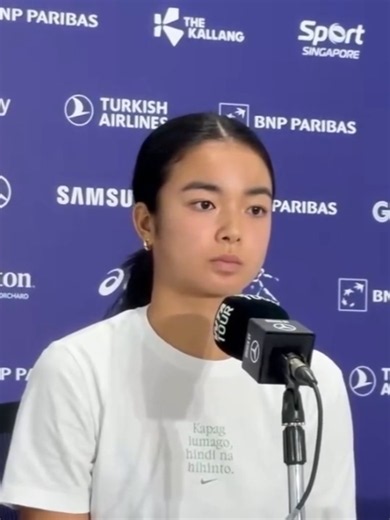 Alex Eala admitted disappointment after bowing out of the Singapore Open following her defeat to World No. 180 Tatiana Prozorova but said she will take time to learn from the loss and work with her team on the areas they need to improve. | via Dyan Castillejo, ABS-CBN News #abscbnnews #breakingnewsph #newsph