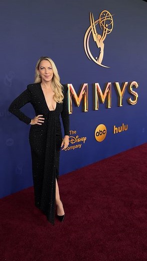 Emma Vardy on Instagram: "It’s called a “step and repeat” on the red carpet 📸 I’ve spent enough hours watching celebs do this, the technique is rubbing off on me. #redcarpet #emmys2024 #losangeles"