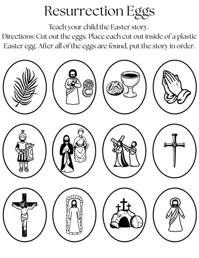 Coloring Resurrection Egg Inserts Printable | Easter Story Cards | Christian Easter Activity | Instant Download - Etsy