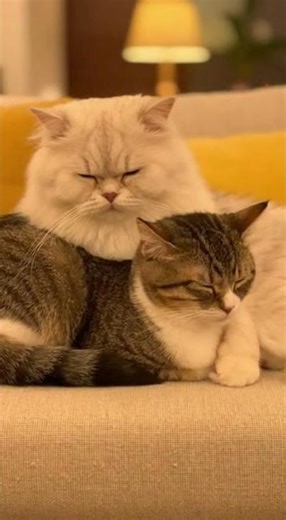 Paws-itively Adorable: Cats Cuddling & Hugging! ❤️