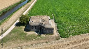 World war 2 WW2 bunker fortification military defense structure that provides a measure of protection against shelling and bombing. Near Zoutelande and Vlissingen The Netherlands