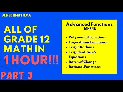 All of Grade 12 Math - Advanced Functions - IN 1 HOUR!!! (part 3)