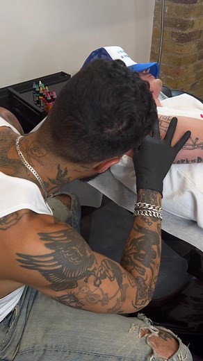 Tattooing Cole Bennett in London: Central Cee - Doja