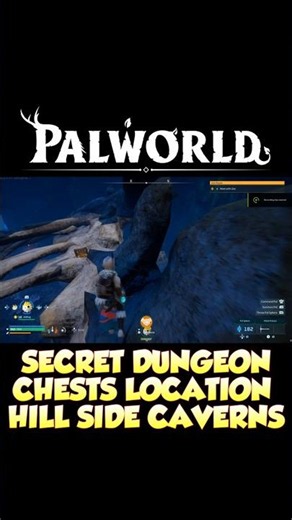 PALWORLD - SECRET CHESTS IN HILL SIDE CAVERN DUNGEON! #palworld #pocketpair #guide
