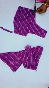 Lining Blouse Cross Cut Cutting Tips | Easy Blouse Cutting TutorialCross Cut Blouse Cutting