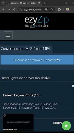 📦 Converta ZIP Para MP4 No Seu Navegador | Sem Necessidade De Instalar Nenhum Software