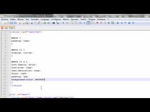 Menu Horizontal Sencillo [XHTML y CSS]