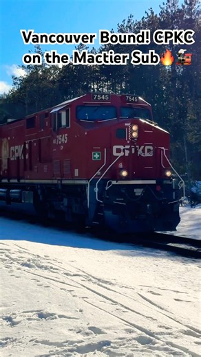 CPKC westbound grinding through the Mactier subdivision ￼ #shorts #train #canada #vancouver
