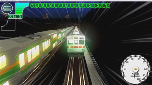 【改造 電車でD RisingStage】E233系快速ラビット(15両編成グリーン車付き) VS 東急8500系 東武日光・伊勢崎線ヒルクライム